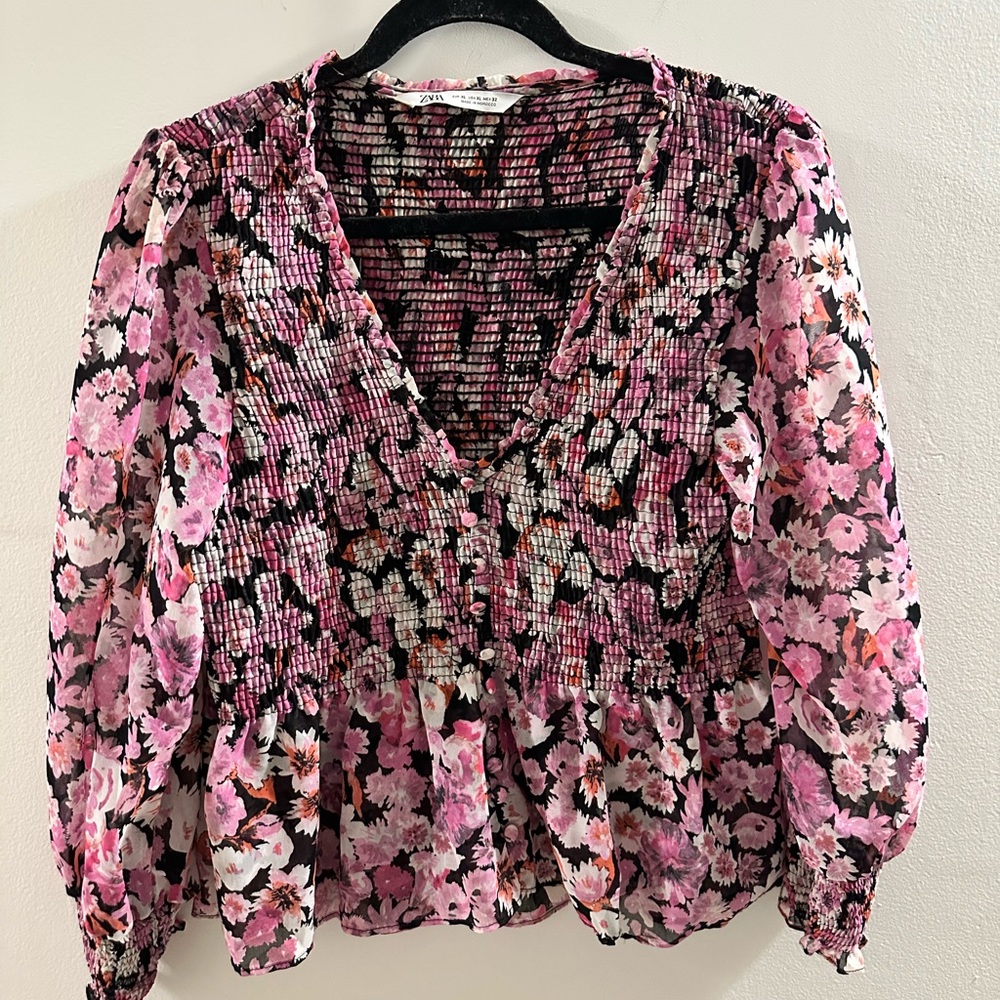 Zara Floral Blouse